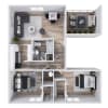 Floor plan: 2x1 Standard