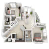 Floor plan: Two Bedroom B2.5A