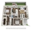 Floor plan: 2 Bed Magellan Cottage