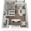 Floor plan: One Bedroom One Bath