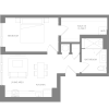 Floor plan: One Bedroom G