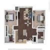 Floor plan: 2 Bedroom