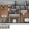Floor plan: 2BR 1.5BA - 913sqft