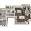 Floor plan: 1 bedroom 1 bath