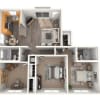 Floor plan: 3 bed 2 bath 