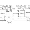 Floor plan: 3 Bedroom - 2 Bath