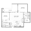 Floor plan: 2 Bedroom 22C