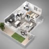 Floor plan: 1B