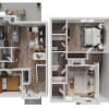 Floor plan: 3 bed/2.5 bath   Riviera