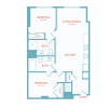 Floor plan: E6.1 | 2 Bed | 2 Bath