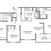 Floor plan: 3 Bed 2 Bath Renovated C1