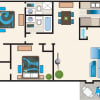 Floor plan: 2 Bedroom