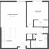 Floor plan: 1 Bed-1 Bath-A2