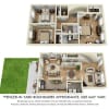 Floor plan: Maison De Ville Townhouse with Fenced-In Yard