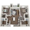 Floor plan: 2 Bedroom 2 Bathroom