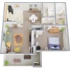 Floor plan: 1Bedroom 1Bath