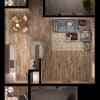 Floor plan: 2 Bedroom/2 bath Large