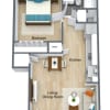 Floor plan: 1 Bed 1 Bath Garden Reno