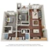 Floor plan: Two Bedroom - C (Audio/Visual Accessible)