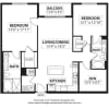 Floor plan: B6 2 Bed 2 Bath