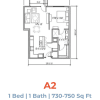 Floor plan: 1x1