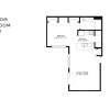 Floor plan: U2 Urban One Bedroom