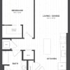 Floor plan: 1 Bed-1 Bath-A1