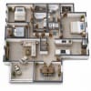 Floor plan: 3 Bedroom Garden
