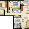 Floor plan: Model C-1