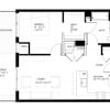 Floor plan: 1 Bed A