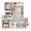 Floor plan: 2 BR - Birch Summit