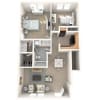 Floor plan: 2 Bedroom