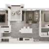 Floor plan: 2 Bedroom + 2 Bath