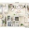 Floor plan: 1b Luxe