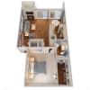 Floor plan: 1 Bedroom, 1 Bathroom, 825 SQFT