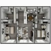 Floor plan: 2 Bedroom, 2 Bathroom