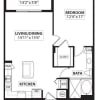 Floor plan: A5 1 Bed 1 Bath
