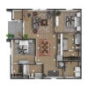 Floor plan: The Knoll: Modern Two-Bedroom, Two-Bath Apartments for Rent