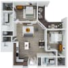 Floor plan: Bayview: 2 Bedroom Apartment