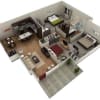 Floor plan: 3 BR Grand Courtyard Garage