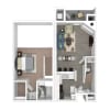Floor plan: 1x1 Loft Upgrade
