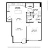 Floor plan: 1 BR Designer Courtyard