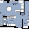 Floor plan: Large 2 Bedroom 2 Bath