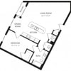 Floor plan: 1X1B