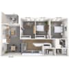 Floor plan: 3 Bedroom