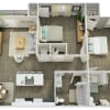 Floor plan: 2 Bedroom, 2 Bathroom