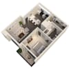 Floor plan: 1 Bed 1 Bath