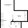 Floor plan: Junior 1 Bedroom with Balcony
