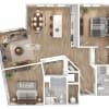 Floor plan: 2 Bed/2 Bath-B6