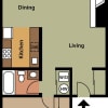 Floor plan: One Bed One Bath